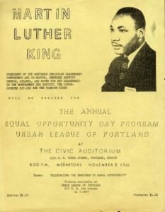 martin luther king in portland oregon speech flyer